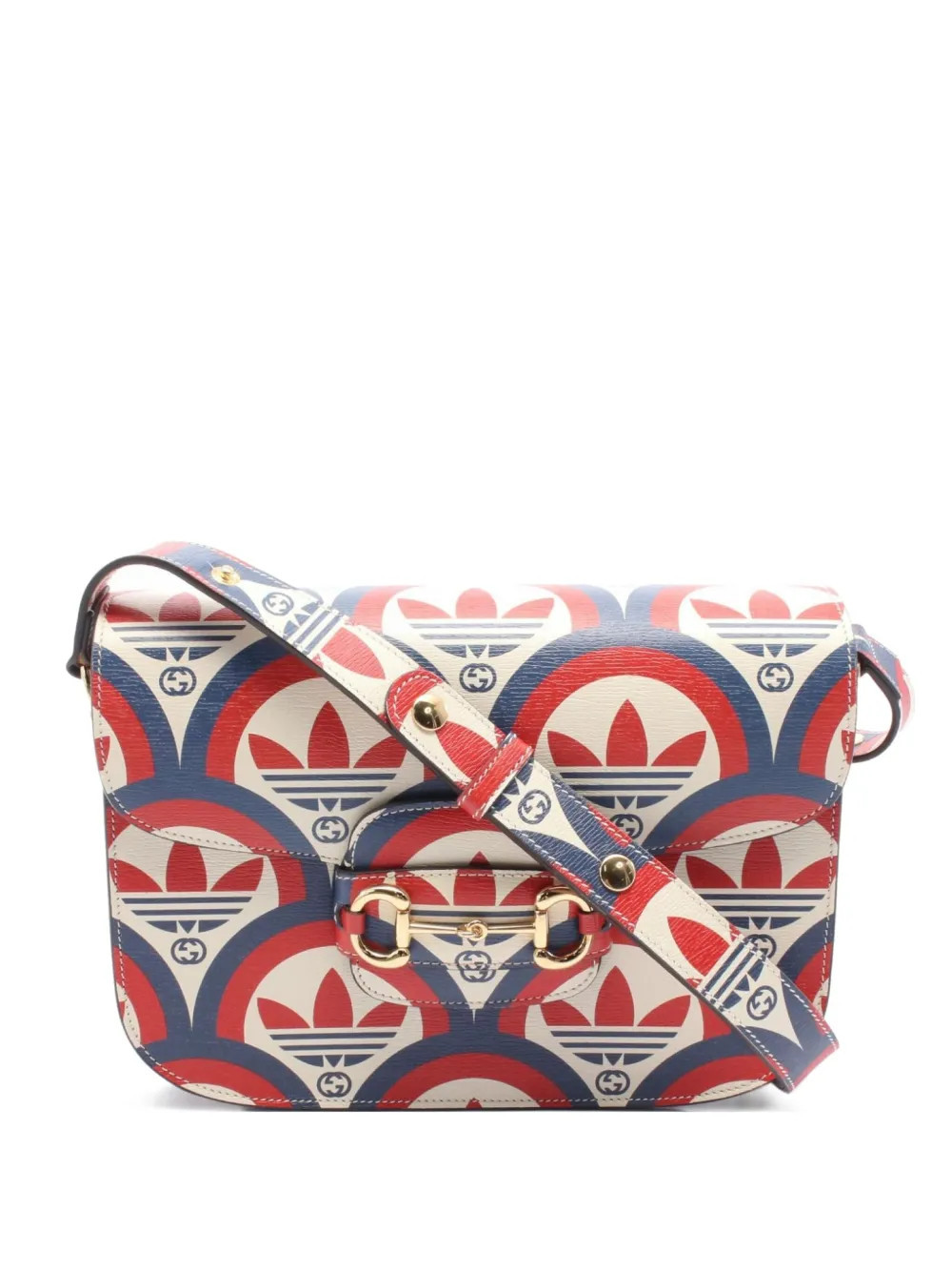 Gucci Pre-Owned 2010s x Adidas Horsebit 1955 shoulder bag - Red | Farfetch Global