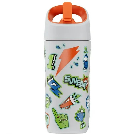 Gatorade Kid's Rookie Stickered White Water Bottle with Straw Cap, (12oz), Stainless steel | Walmart (US)