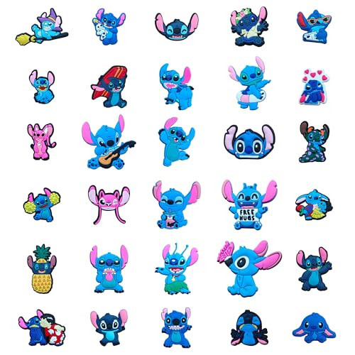 30 Pcs Croc Charms for Crocs, Shoes Charms for Girls, Cartoon Shoes Decoration for Crocs Christmas Day Gift Cute Party Favours | Amazon (US)