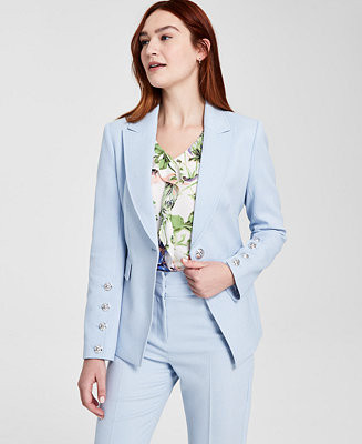 Tahari ASL Women's One-Button Peak-Lapel Twill Blazer, Regular & Petite - Macy's | Macy's