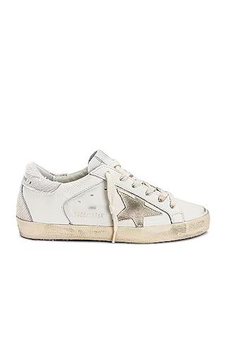 Golden Goose Superstar Sneaker in White, Cream, & Silver | FWRD | FWRD 