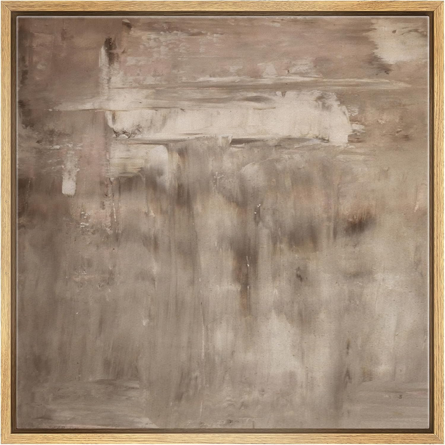 SIGNWIN Framed Canvas Print Wall Art Warm Taupe Misty Neutral Abstract Illustration Modern Art De... | Amazon (US)