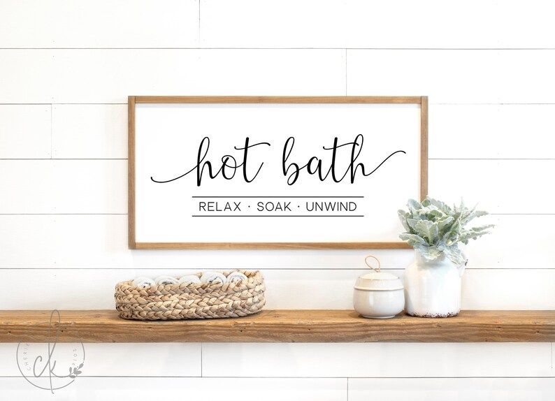 bath sign | hot bath sign | relax, soak, unwind | sign for bathroom | bathroom sign | bathroom wa... | Etsy (US)