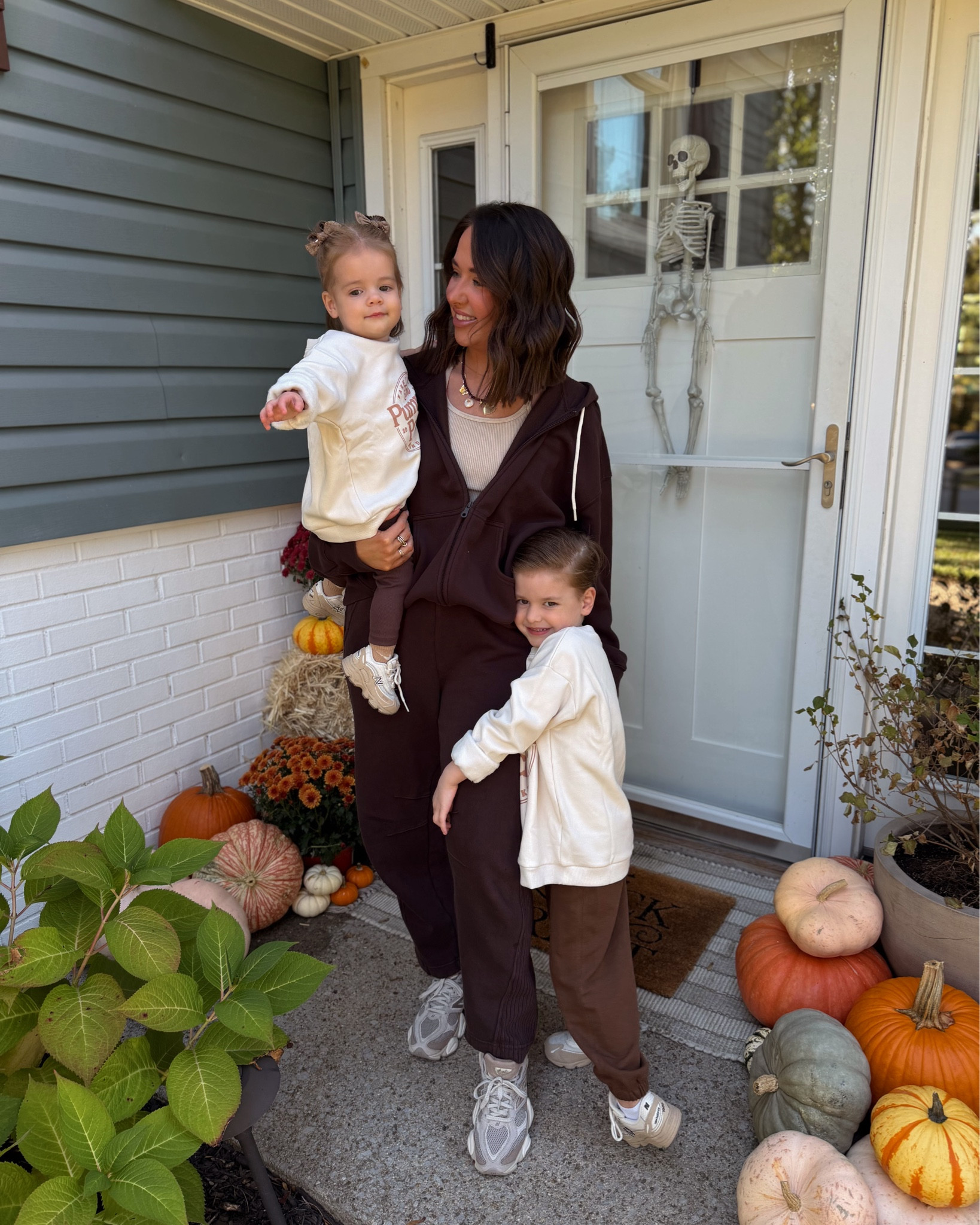 Our outfits for the drive-in movies!! 🤎🤎 getting a ton of wear out of these sweat shirts this year 😍😍 

Aerie, barrel set, chocolate brown zip-up, new balances 9060, new balance 1000, toddler new balance, matching outfits 

#LTKKids #LTKSeasonal #LTKShoeCrush