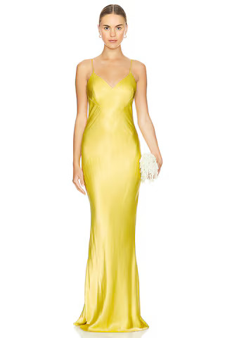 Shona Joy Sofia Spliced Maxi Dress in Lime from Revolve.com | Revolve Clothing (Global)
