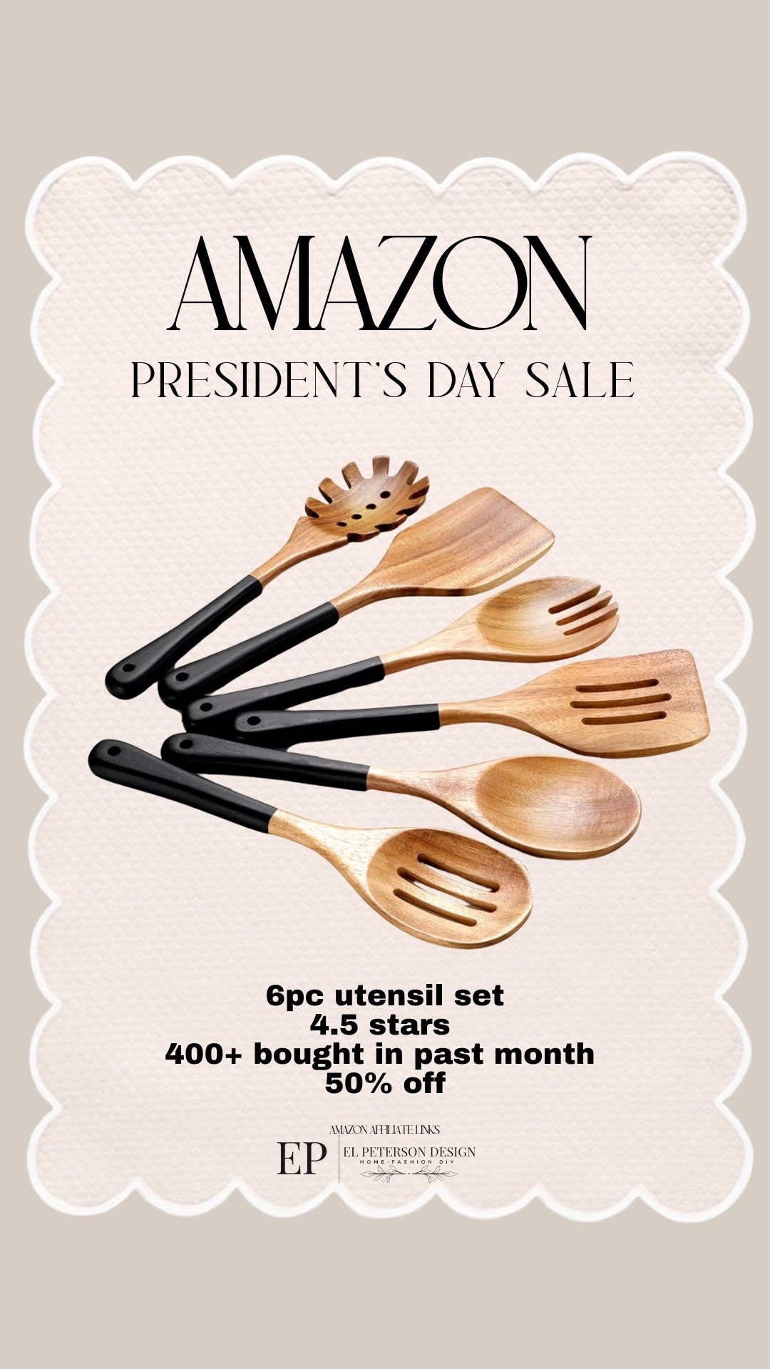 Amazon President’s Day Sale
6 pc utensil set 

#LTKHome #LTKSaleAlert