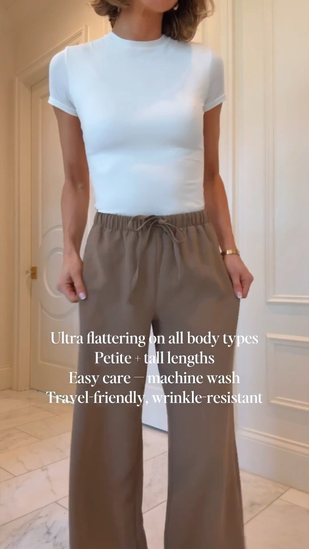 The pants that are flattering on everyone. I'm 5’7 and wearing a small. They fit true to size.

#LTKgrwm #LTKootd