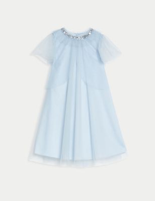2pc Sequin Dress with Cape (7-16 Yrs) | M&S Collection | M&S | Marks & Spencer IE