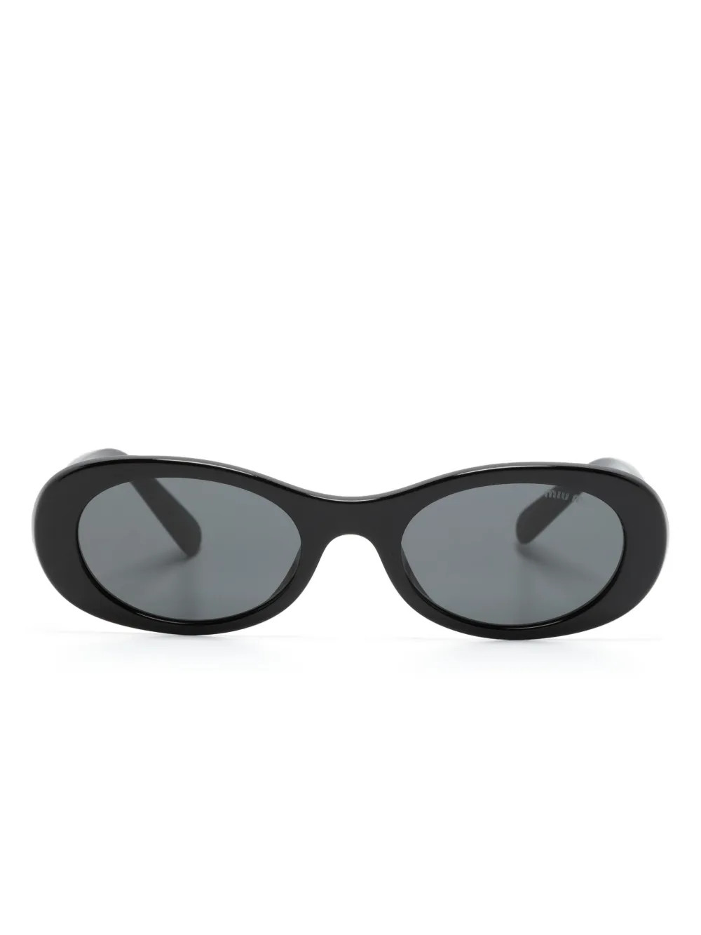 Miu Miu Eyewear Miu Glimpse oval-frame Sunglasses | Black | FARFETCH UK | Farfetch Global