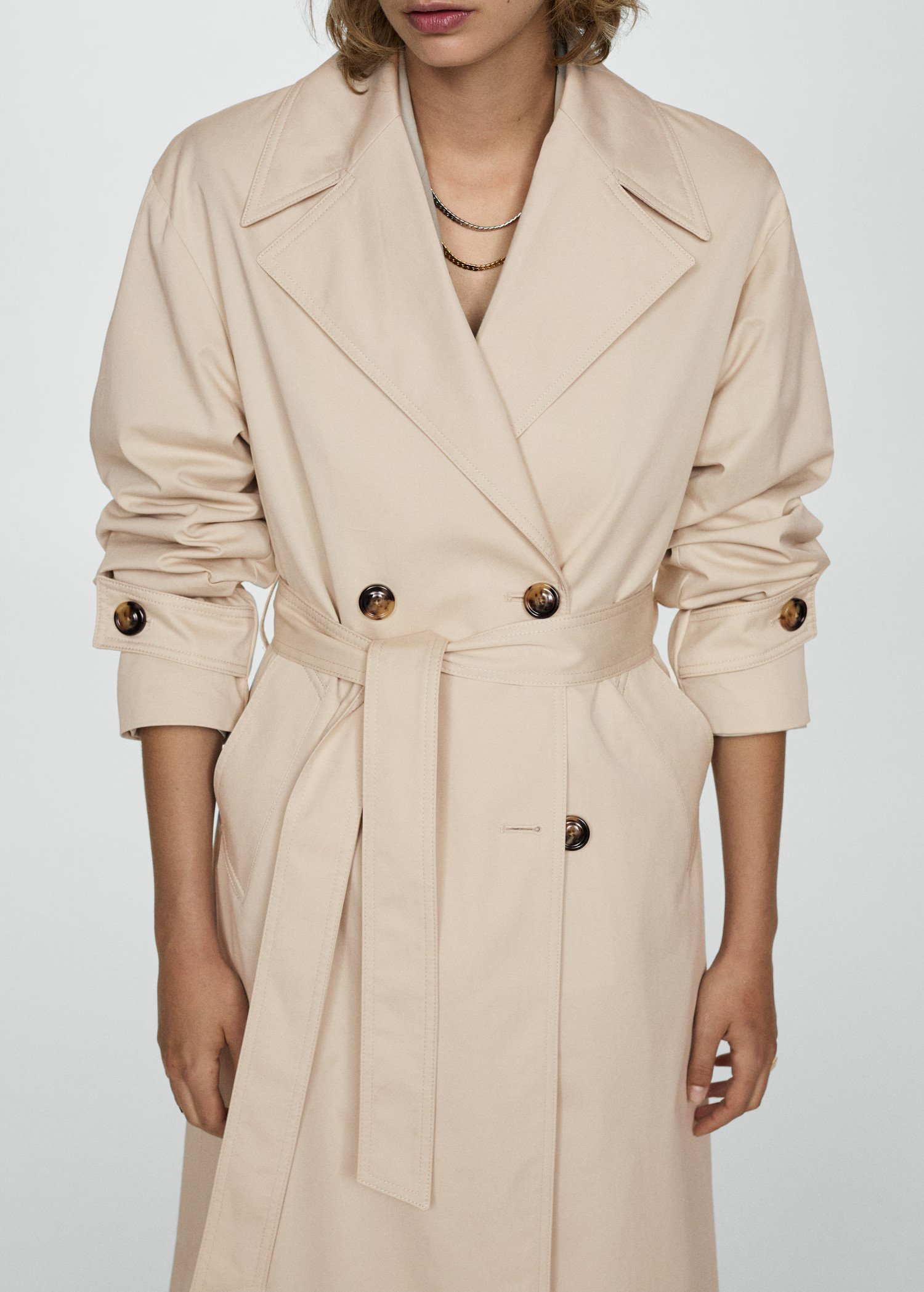 Double-button trench coat - Woman | MANGO USA | MANGO (US)