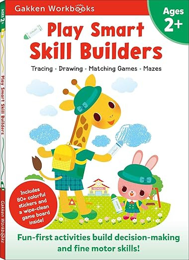 Play Smart Skill Builders Age 2+: Preschool Activity Workbook with Stickers for Toddlers Ages 2, ... | Amazon (US)