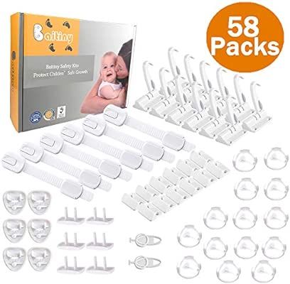 Baby Safety Kit, Baby Proofing with Cabinet Locks - 58 Packs All-in-one Super Value Child Safety ... | Amazon (US)