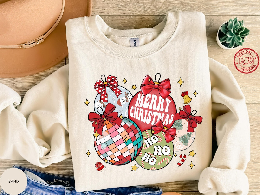 Christmas Ornament Sweatshirt,Merry Christmas Shirt,Xmas Tree Shirt,Family Matching Shirt,Xmas Gi... | Etsy (US)