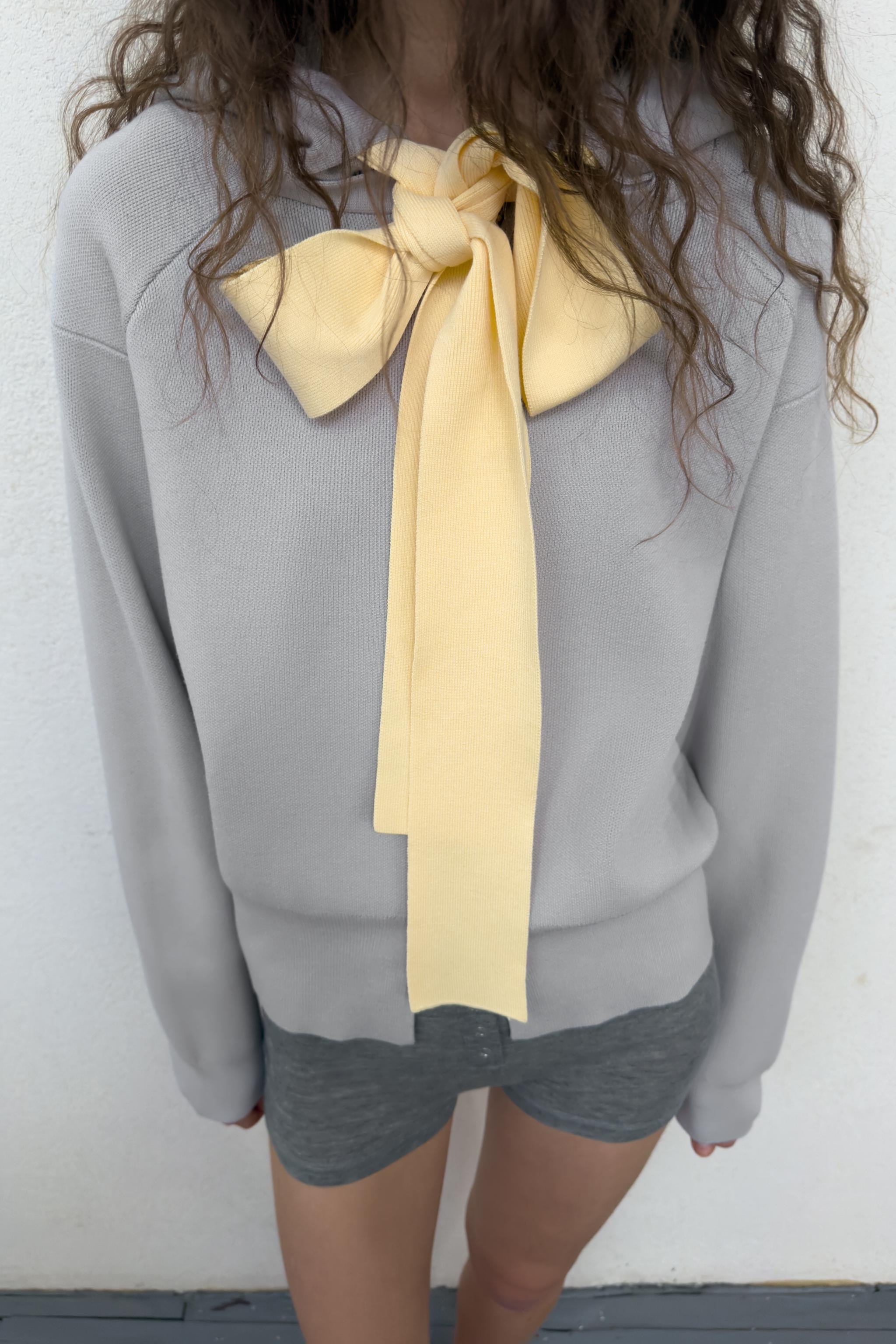 HOODED CARDIGAN WITH TIE | Zara UK