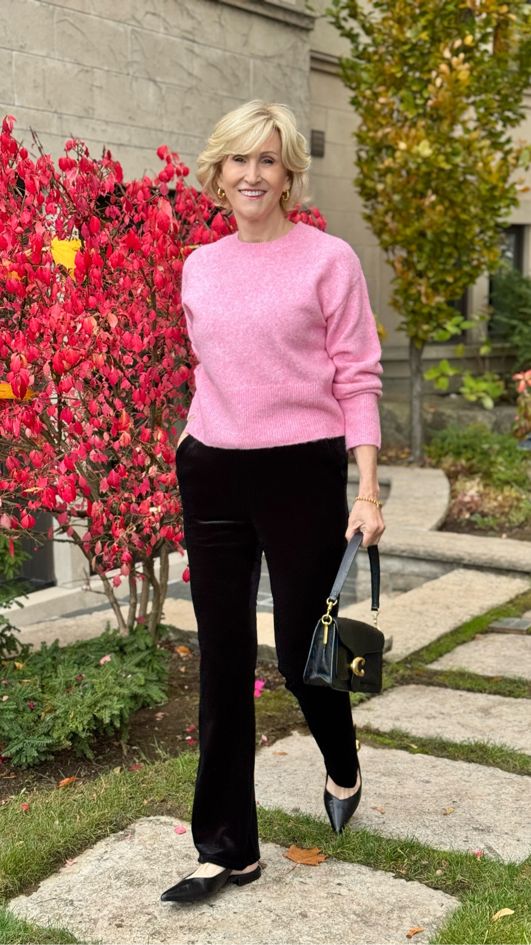 Soft, polished, and a little bit luxe 💕
This Macy’s look is one of my favorite ways to dress up without overthinking it — a cozy pink sweater paired with rich velvet pants and finished off with classic black flat slingbacks. Comfortable, chic, and perfect for days (or nights) when you want to feel put together but still totally yourself ✨

#LTKSeasonal #LTKOver40 #LTKootd