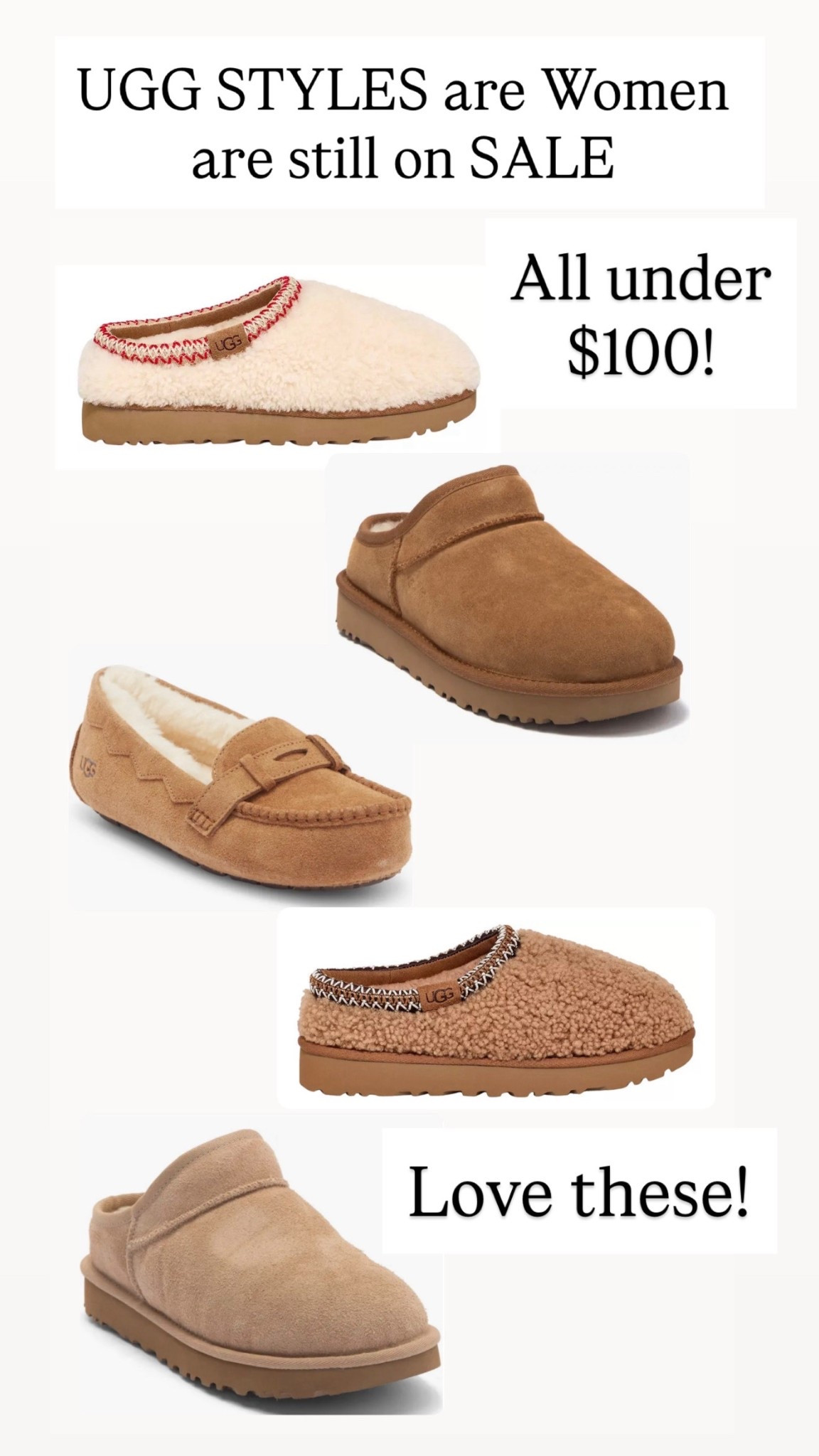 UGG STYLES FOR WOMEN ARE ON SALE!!! Under $100!! 

#LTKSaleAlert