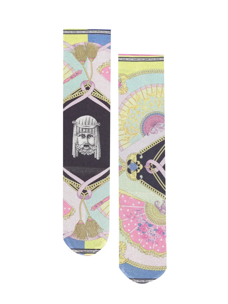 Versace Allover Graphic Printed Socks | Cettire Global