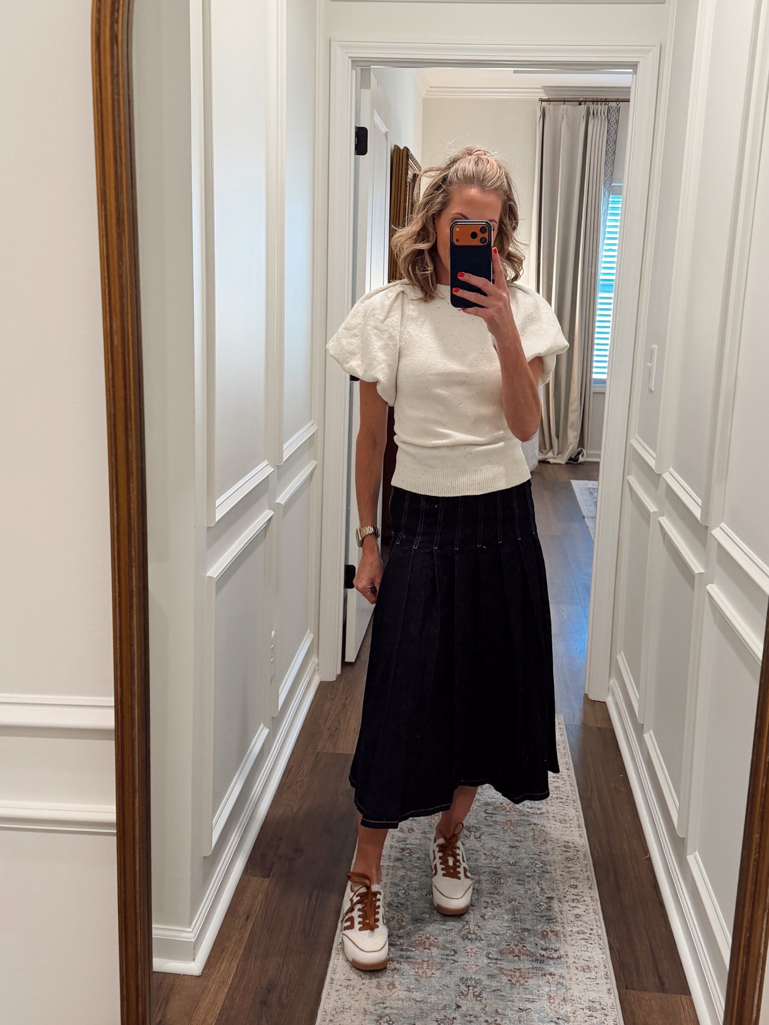 Headed out for the day in one of my favorite outfits This classic denim skirt (on clearance!) paired with this sweet little sweater (also on clearance) is proof that timeless + comfy never goes out of style. Easy, polished, and perfect for a full day on the go. I’ve got both pieces linked—don’t miss these deals before they’re gone!

#LTKHoliday