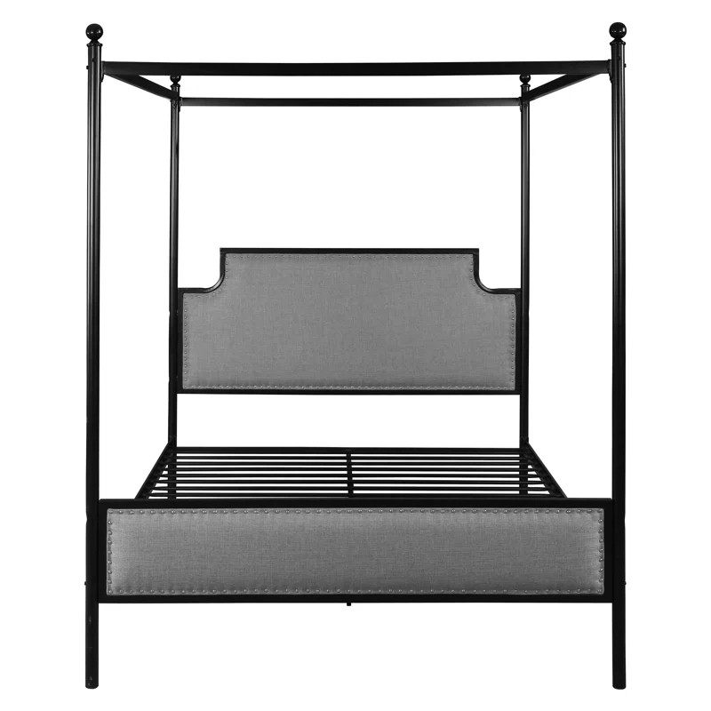 Ajai Upholstered Metal Canopy Bed | Wayfair North America