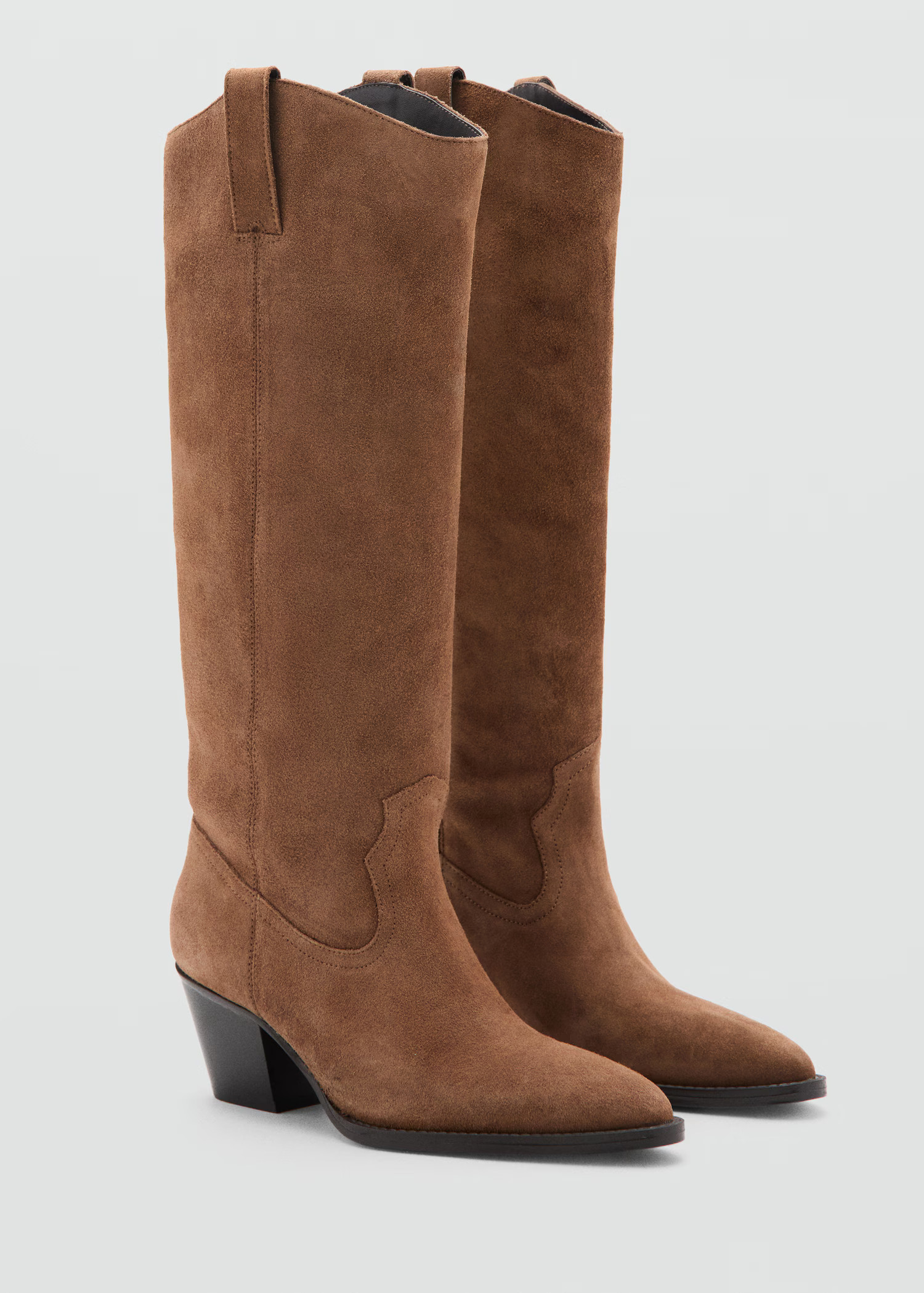 Bottes cuir talon | Mango EU