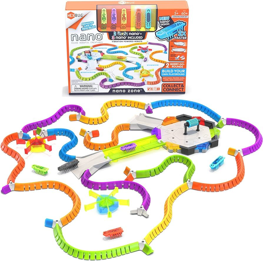 HEXBUG Nano Zone, Sensory Toys for Kids & Cats with Over 60 Pieces & 5 Nano Bugs, STEM Kits & Min... | Amazon (US)