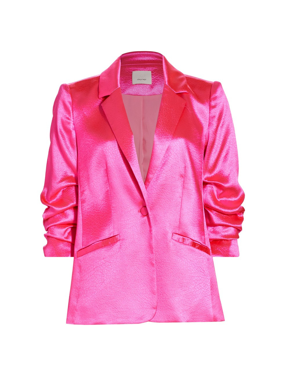Women's Kylie Hammered Satin Blazer - Ultra Pink - Size 0 | Saks Fifth Avenue