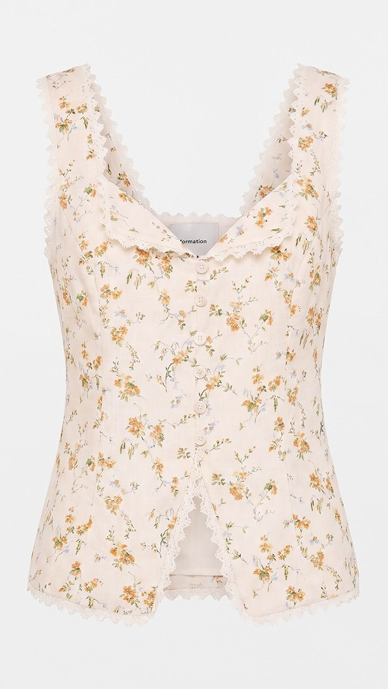 Reformation Viola Linen Top | Shopbop | Shopbop