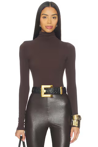 Commando Ballet Turtleneck Bodysuit in Brown. | Revolve Clothing (Global)