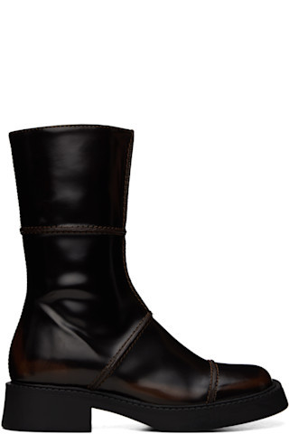 Brown Dahlia Boots | SSENSE