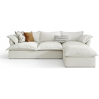 Cloud Sectional Sofa,114.2" Large L Shape Convertible Modular Couches,Down Fill Sectional Sofa,De... | Amazon (US)