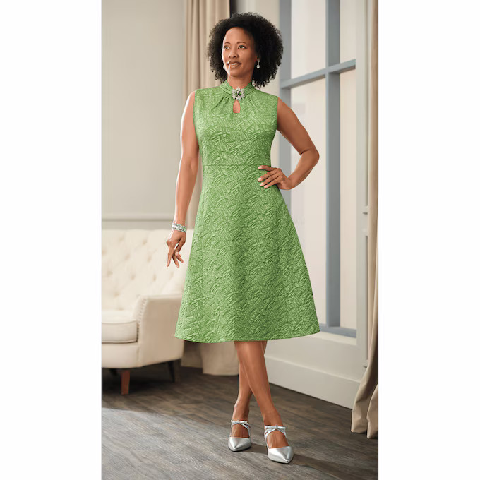 Twisha Textured A-Line Dress | Ashro