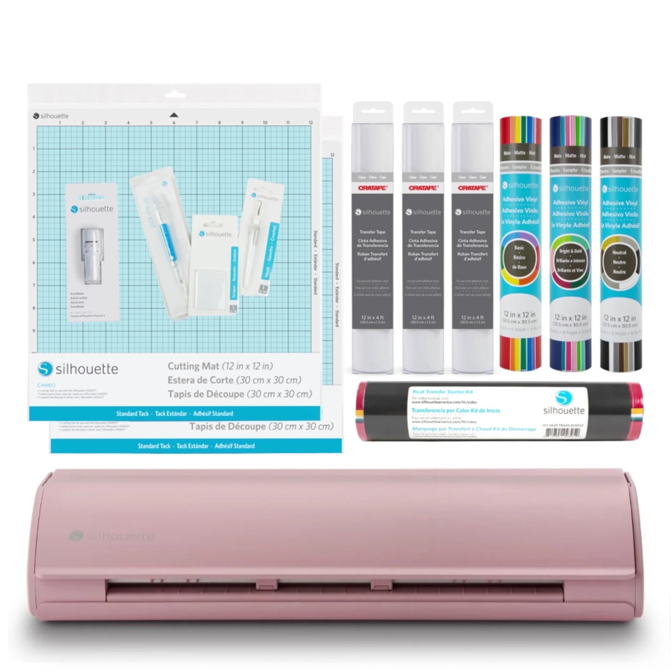 Silhouette Cameo 5 (Matte Pink) Cutting Machine - Starter Bundle | Walmart (US)