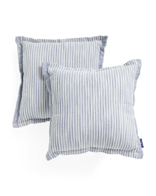18x18 2pk Indoor Outdoor Striped Pillows | TJ Maxx