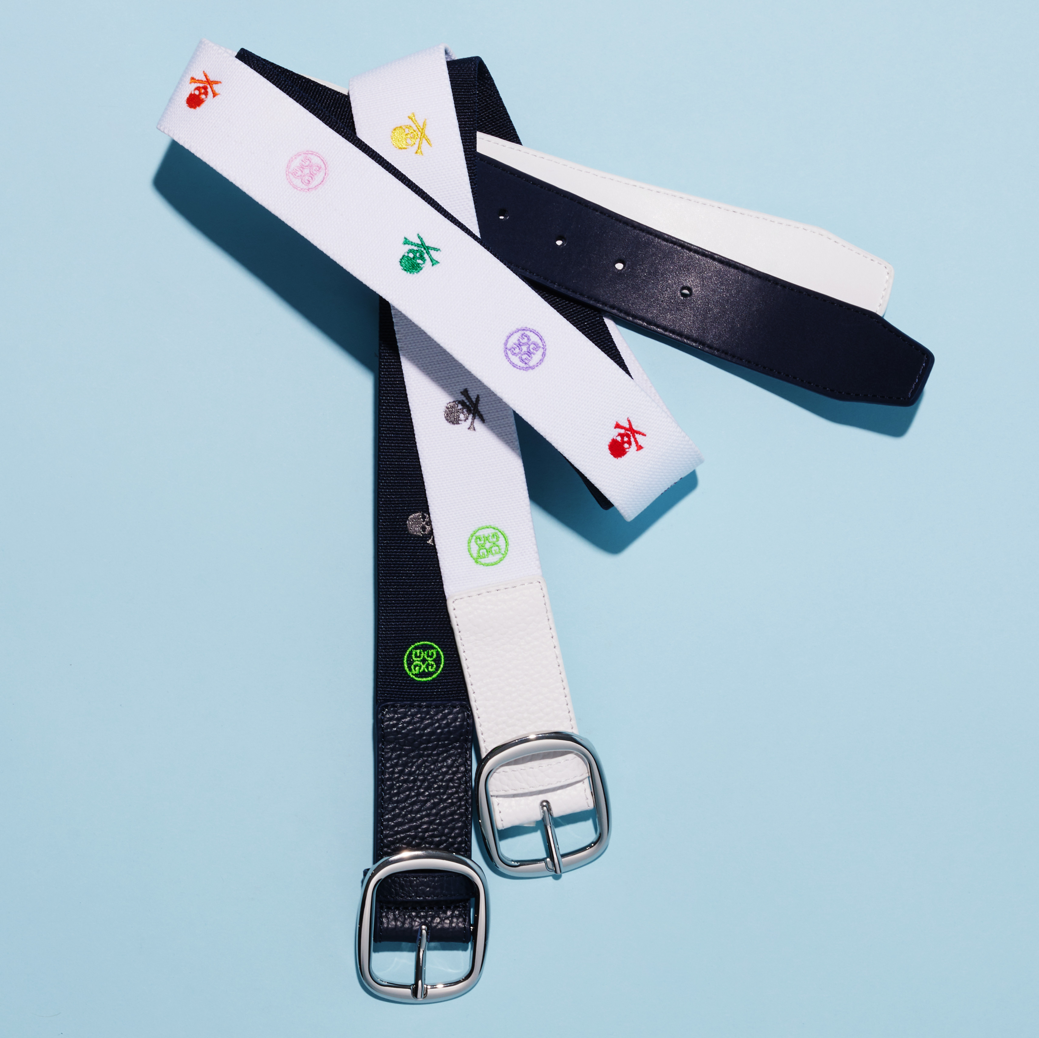 LTD RELEASE EMBROIDERED ICON LEATHER BELT | MEN'S ACCESSORIES | G/FORE | G/FORE | GFORE.com
