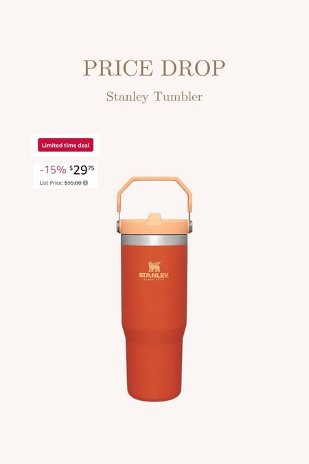 Stanley Tumbler cup 15% off! This orange is so cute & great for summer travel! 

#LTKSaleAlert #LTKTravel #LTKSeasonal