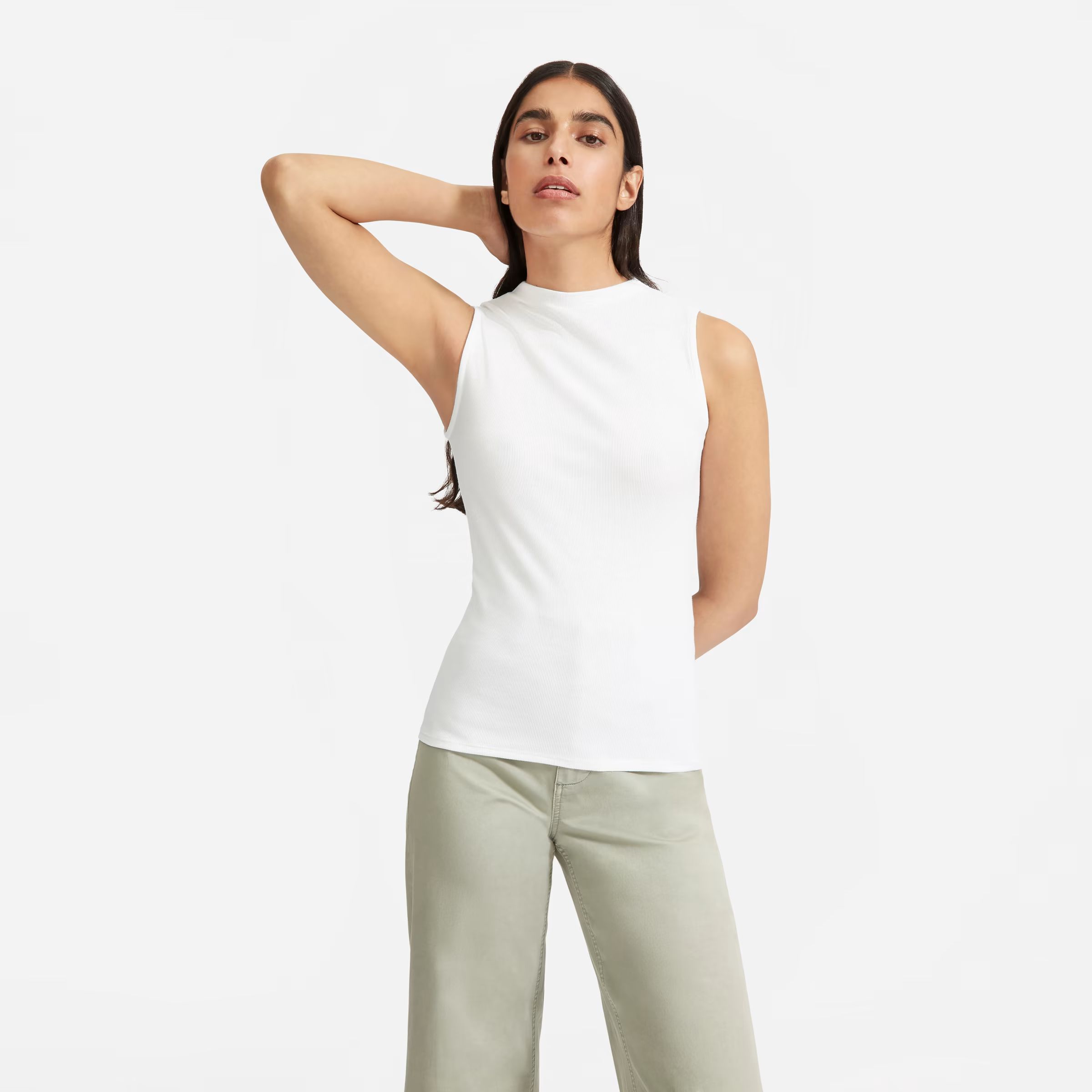 The Pima Micro-Rib Funnel-Neck Tank | Everlane