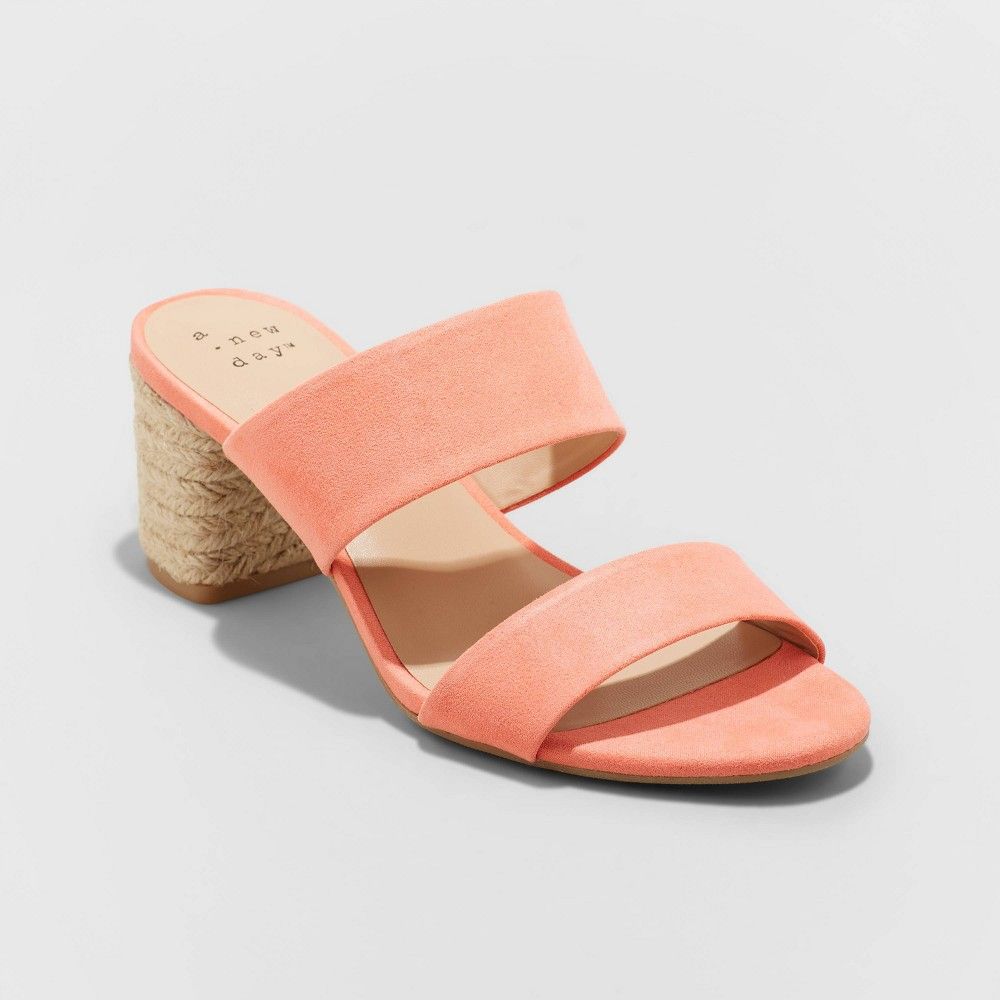 Women's Patricia Heels - A New Day Coral 5.5, Pink | Target
