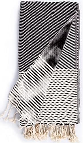 Sualla 100% Cotton - Marmaris Turkish Hand Towel - Black (Set of 4) | Amazon (US)