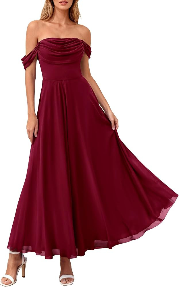 PRETTYGARDEN Womens Off Shoulder Mesh Summer Dresses | Amazon (US)