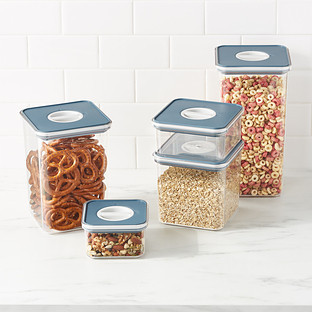 The Container Store® 30 oz. Turn & Seal Food Storage Ocean Grey | The Container Store