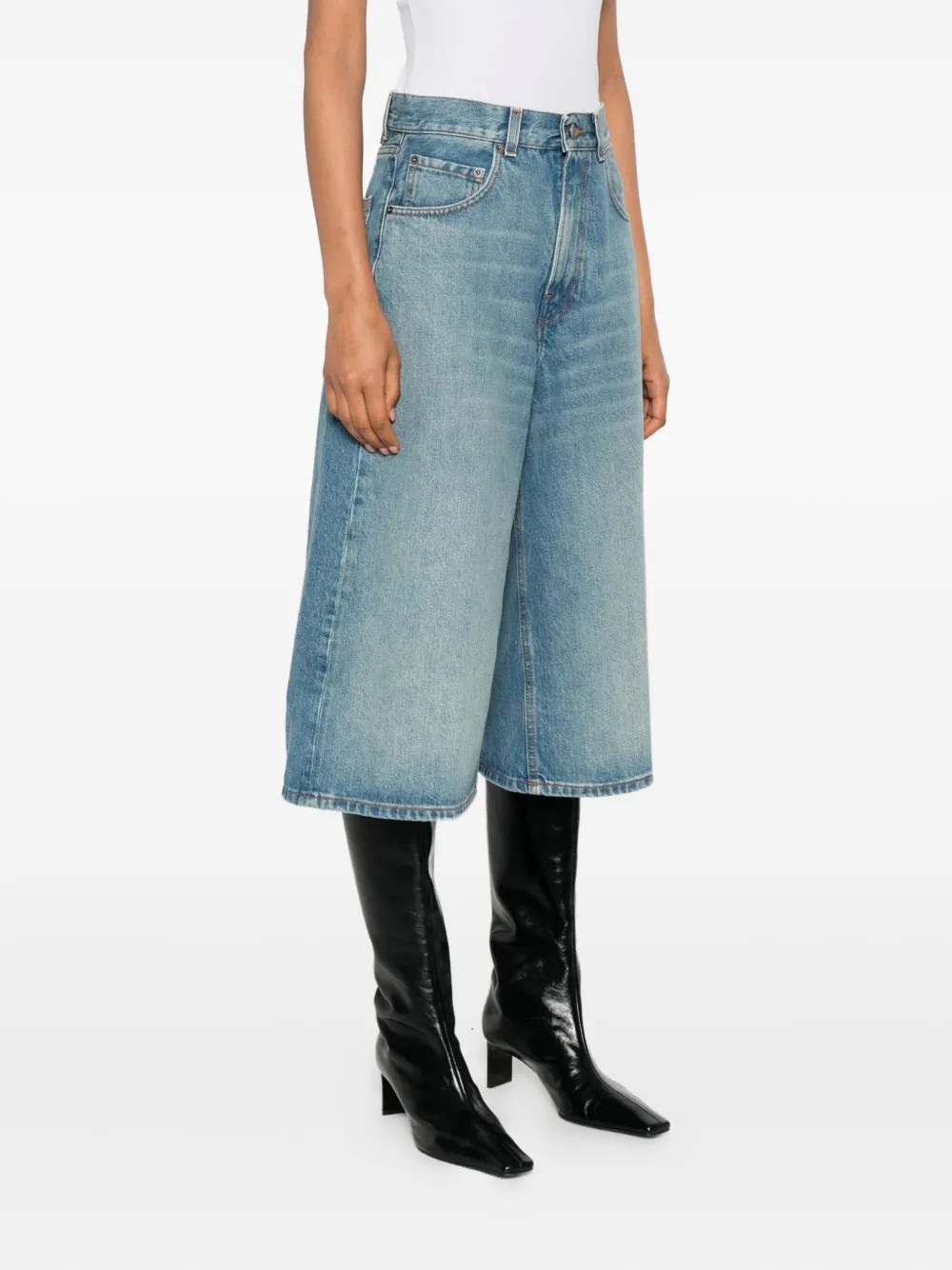 cotton denim shorts | Farfetch Global