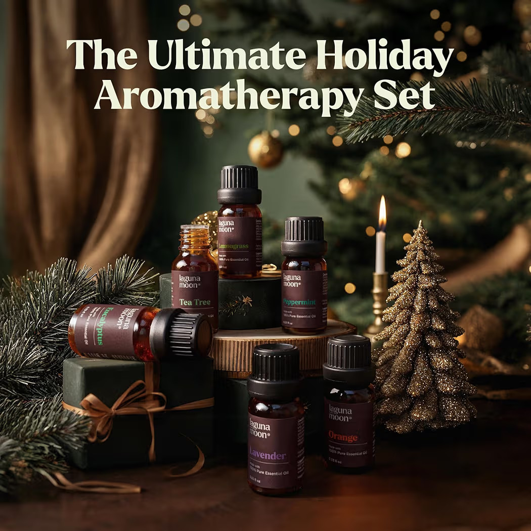 Lagunamoon Essential Oils Christmas Set - 6 Oils for Diffusers, Home Care, Candle Making Scents, ... | Amazon (US)
