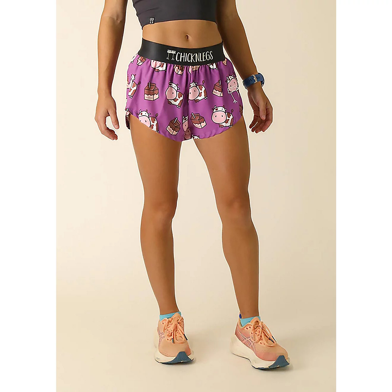 ChicknLegs Women's Choccy Cows Split Shorts 1.5 in | Academy Sports + Outdoors