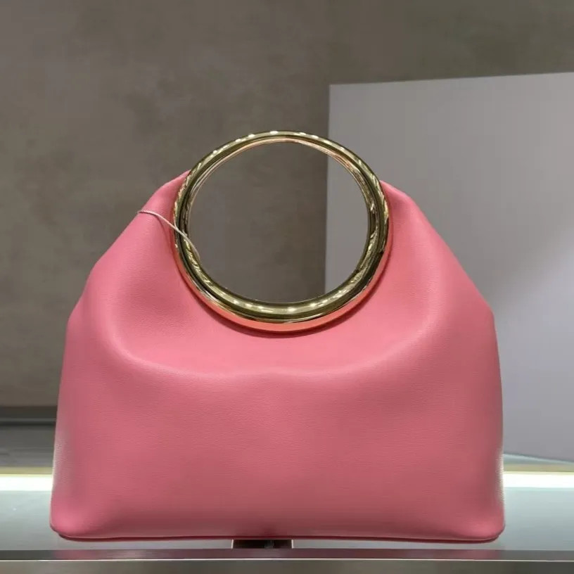 Designer Circular Ring Real Leather Handbag Women Stylish Sheep Skin Shoulder Bags Luxury Fashion... | DHGate