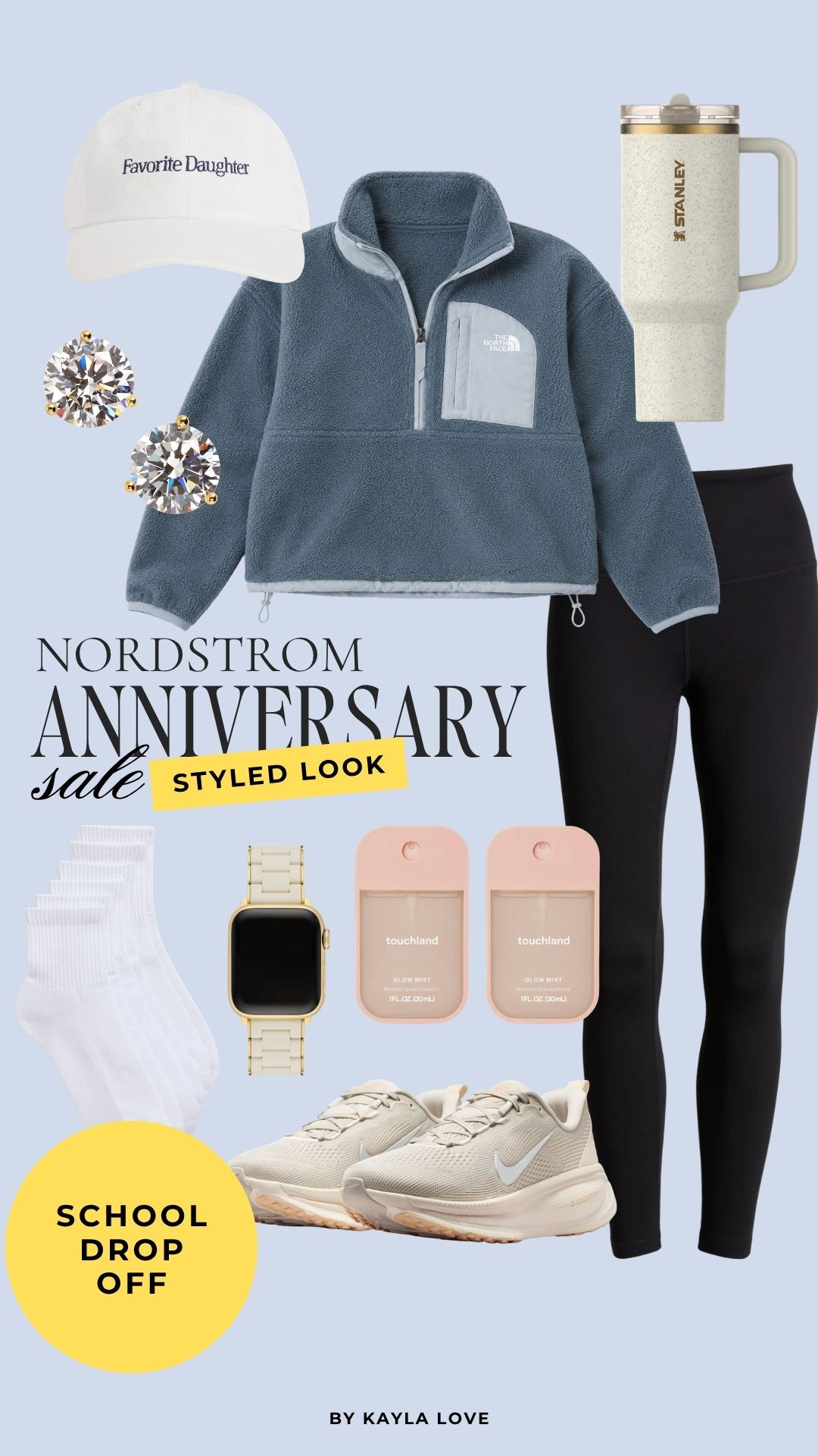 Nordstrom Anniversary Sale school drop off look! I love this North Face pullover and Zella leggings for running errands. 

 #LTKootd #LTKmomlife #LTKSaleAlert