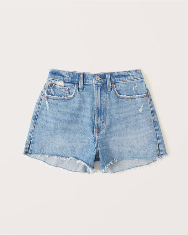 Curve Love High Rise Mom Shorts | Abercrombie & Fitch (US)