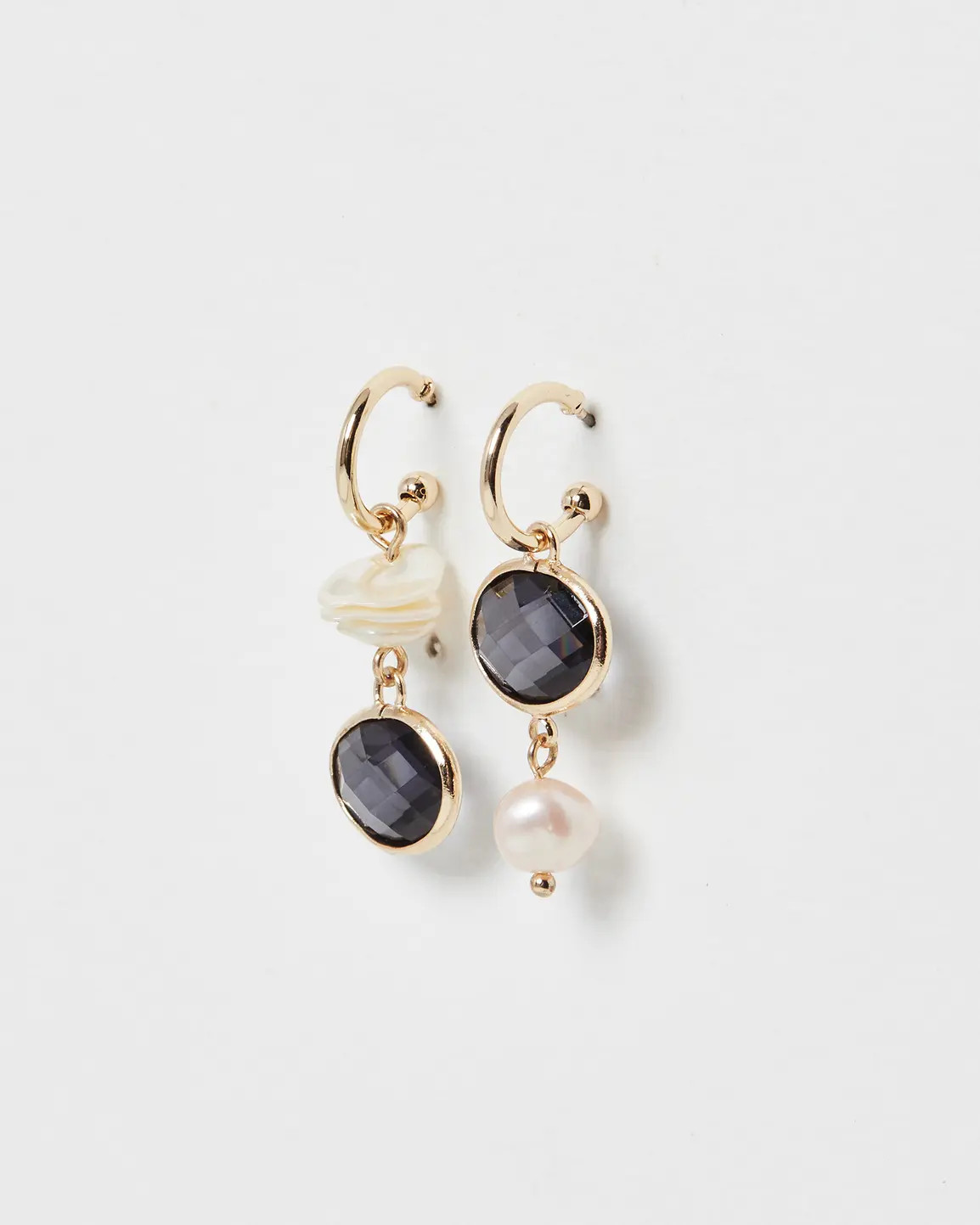 Amelie Freshwater Pearl Mismatch Drop Earrings | Oliver Bonas (Global)