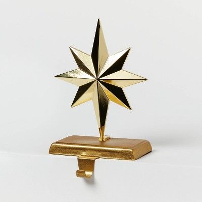 Metal 8-Point Star Christmas Stocking Holder Gold - Wondershop™ | Target