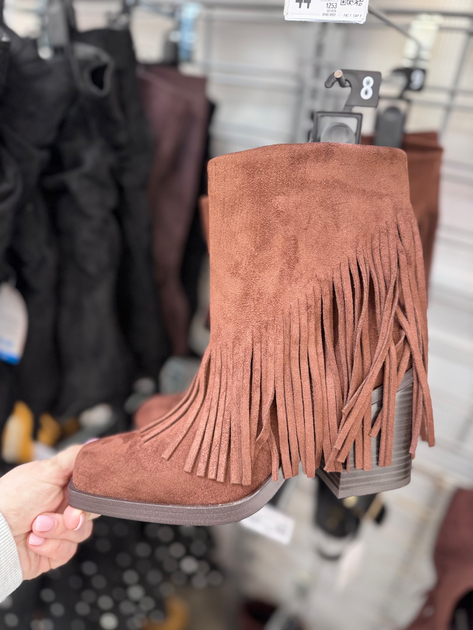 Walmart fringe suede chocolate boots so cute for rodeo 

#LTKSeasonal #LTKgrwm #LTKootd