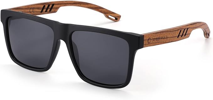 Wood Sunglasses for men,Wooden Polarized Sunglasses with HD UV400 Protection for Women | Amazon (US)